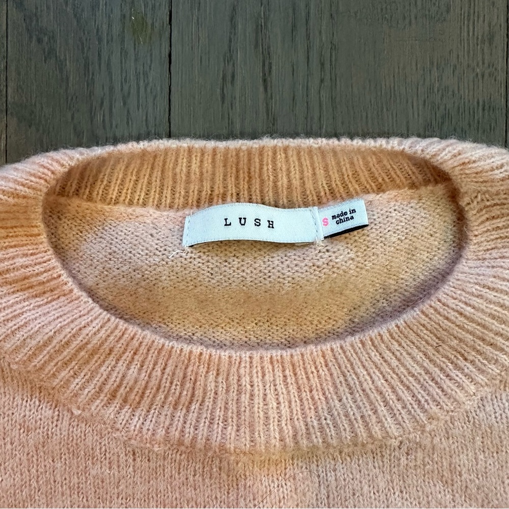 Lush Pink Daisy Embroidered Crewneck Sweater - Picture 2 of 10